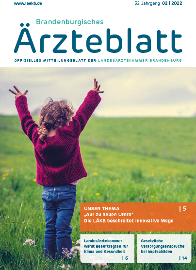 Brandenburger Ärzteblatt Cover Februar 2022 | Foto: ©Landesärztekammer Brandenburg