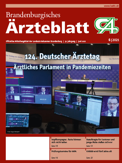 Brandenburger Ärzteblatt Cover Juni 2021 | Foto: ©Landesärztekammer Brandenburg