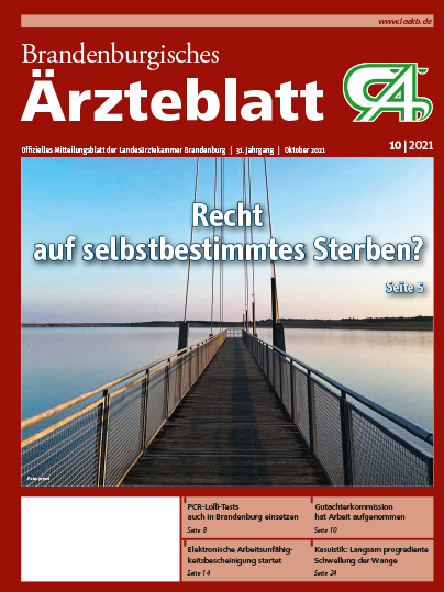 Brandenburger Ärzteblatt Cover Oktober 2021 | Foto: ©Landesärztekammer Brandenburg