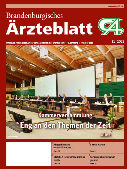 Brandenburger Ärzteblatt Cover November 2021 | Foto: ©Landesärztekammer Brandenburg