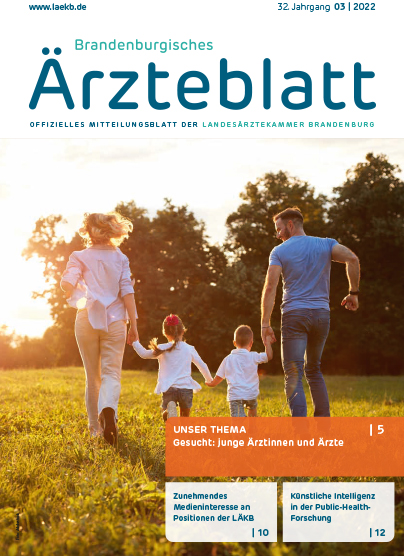 Brandenburger Ärzteblatt Cover März 2022 | Foto: ©Landesärztekammer Brandenburg
