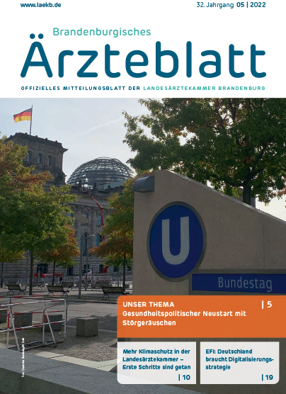 Brandenburger Ärzteblatt Cover Mai 2022 | Foto: ©Landesärztekammer Brandenburg