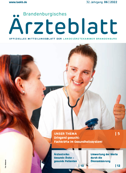 Brandenburger Ärzteblatt Cover Juni 2022 | Foto: ©Landesärztekammer Brandenburg