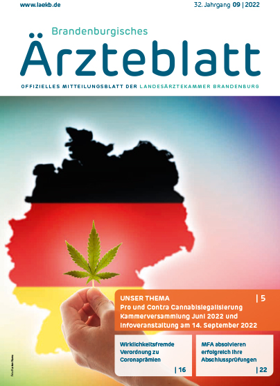Brandenburger Ärzteblatt Cover September 2022 | Foto: ©Landesärztekammer Brandenburg