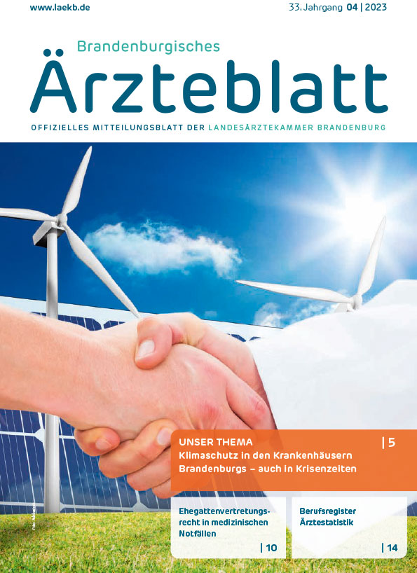 Brandenburger Ärzteblatt Cover April 2023 | Foto: ©Landesärztekammer Brandenburg