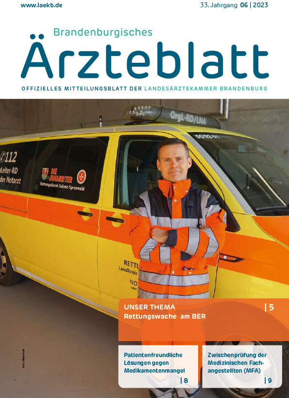 Brandenburger Ärzteblatt Cover Juni 2023 | Foto: ©Landesärztekammer Brandenburg