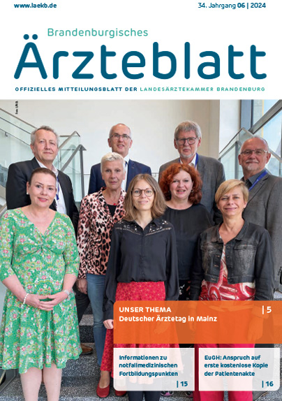 Brandenburger Ärzteblatt Cover Juni 2024 | Foto: ©Landesärztekammer Brandenburg