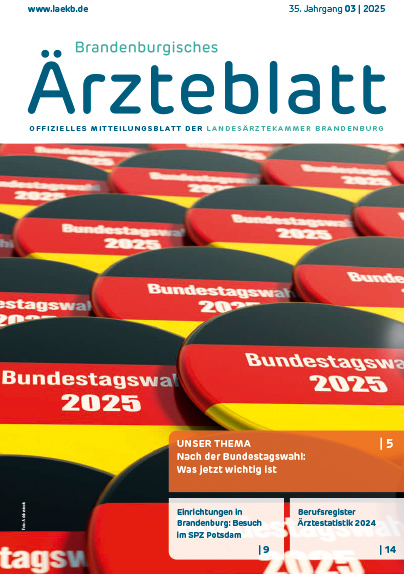 Brandenburger Ärzteblatt Cover März 2025 | Foto: ©Landesärztekammer Brandenburg