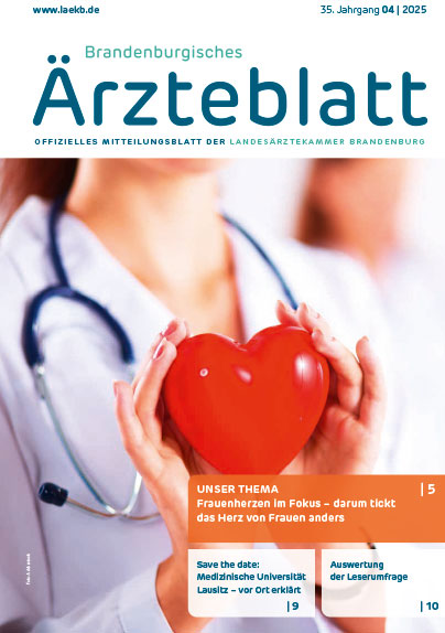 Brandenburger Ärzteblatt Cover März 2025 | Foto: ©Landesärztekammer Brandenburg
